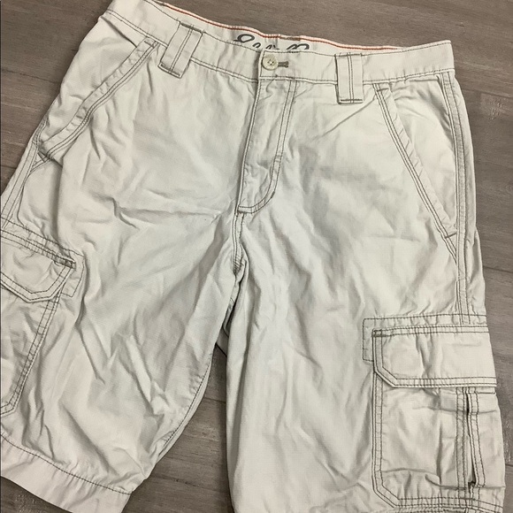 Men's Eddie Bauer 30 Small Chino Khakis Shorts Cargo Crean Ripstop Durable NWOT - Picture 6 of 9